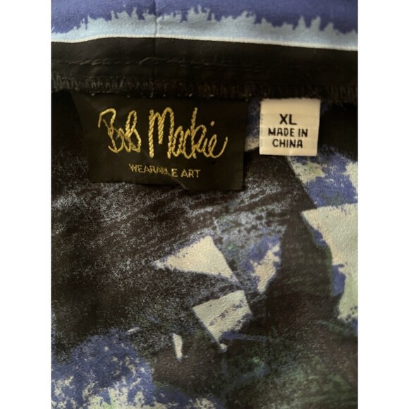 Bob Mackie Watercolor Rose Printed Kimono Cardigan Periwinkle Size XL - Picture 4 of 5